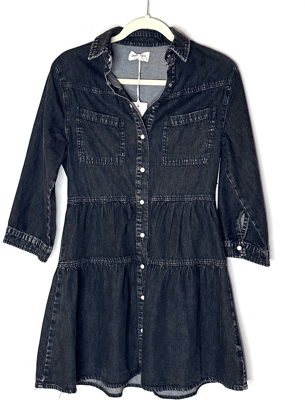 New! Driftwood Western Light Weight Denim Tiered Dress S - Picture 3 of 6